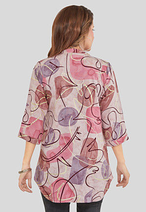 Digital Printed Rayon Top in Grey