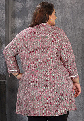 Digital Printed Rayon Tunic in Maroon