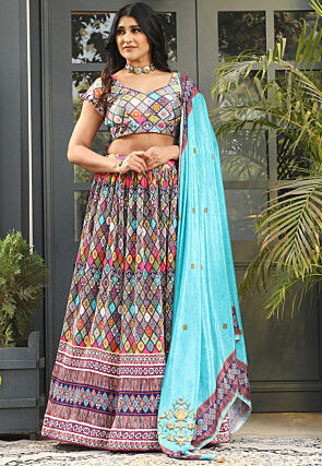 Short Sleeve Party Wear Lehenga Choli, Color : Multicolors at Best Price in  Patna