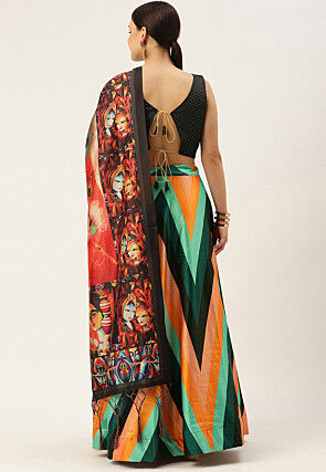 multicolor designer lehenga