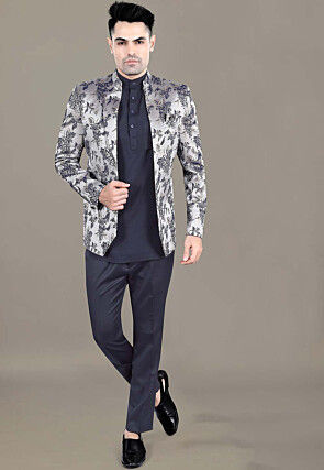 Nehru Jackets - Floral Print - Indian Wear for Men - Buy Latest Designer Men  wear Clothing Online - Utsav Fashion