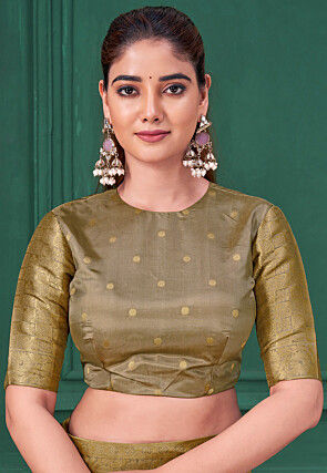 Digital Printed Tussar Silk Saree in Grey