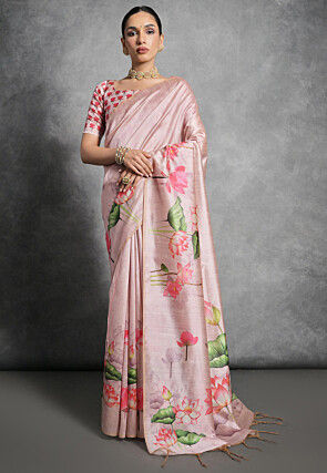 Pink Jaanvi Fashion Art Silk Saree at Rs 430 in Surat