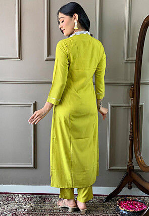 Digital Printed Viscose Pakistani Suit in Green