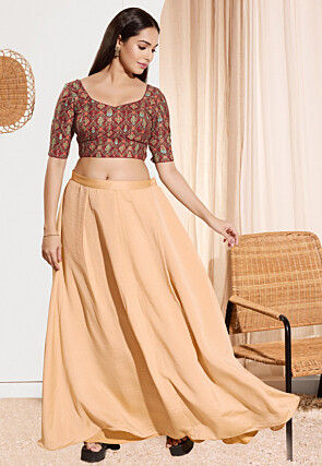 Digital Printed Viscose Rayon Blouse in Maroon