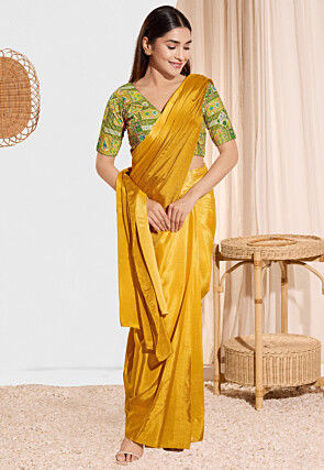 Digital Printed Viscose Rayon Blouse in Olive Green