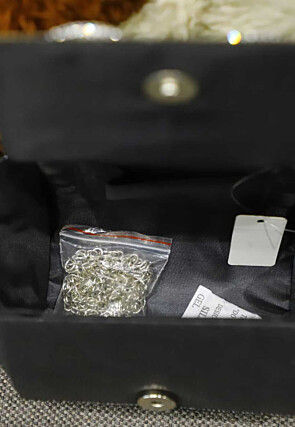 Embellished Art Silk Potli Bag in Black