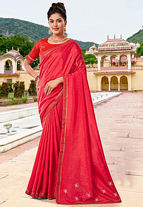 Plain Red Sarees: Buy Latest Designs Online