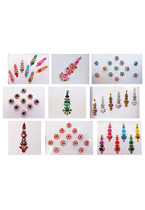 Embellished Assorted Round and Fancy Shape Bindi Set