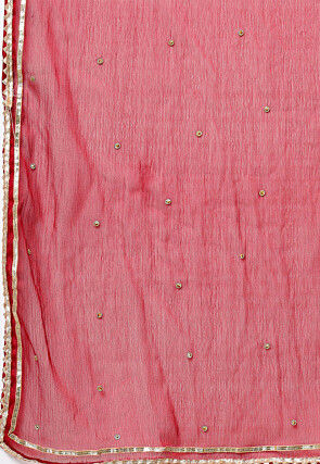 Embellished Chinon Chiffon Dupatta in Maroon