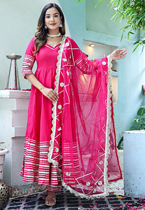 slim fit dress slacks Orange Banarasi Georgette Anarkali main image 0
