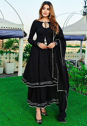 Black cotton churidar clearance