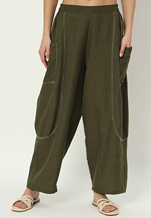 Buy online Dark Green Straight Pants from bottom wear for Women by Fashion  Fiesta for ₹950 at 0% off | 2024 Limeroad.com