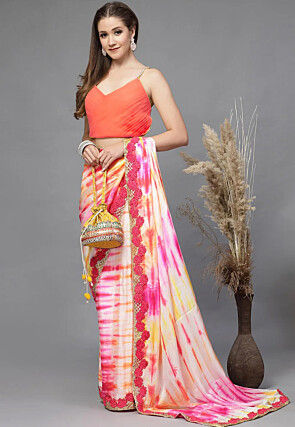 Embellished Satin Blouse in Dark Peach