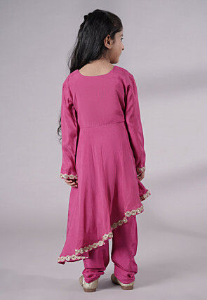 Embellished Shantoon Punjabi Suit in Pink