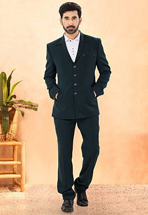 Embellished Terry Rayon Tuxedo in Grey