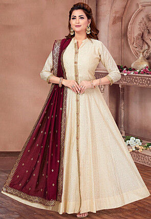 Buy Sky Blue Banarasi Silk Salwar Suit (NWS-6426) Online