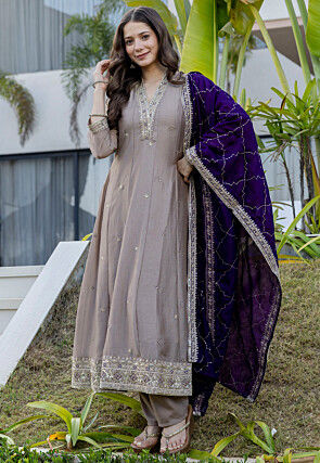 white christmas dresses Festive Wear Sky Blue Color Georgette Fabric Anarkali Gown