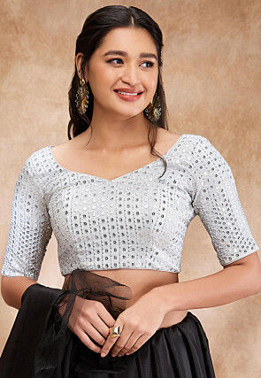 White Ethnic Blouses Buy Indian Saree Blouse Designs from Largest Range Online