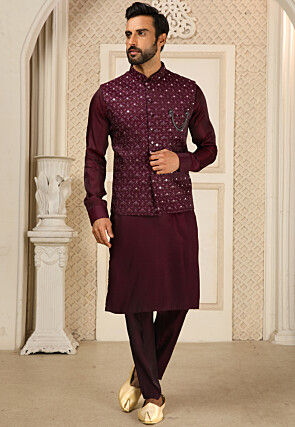 Men's Purple Kurta Pajama: Buy Latest Men's Ethnic Wear Online