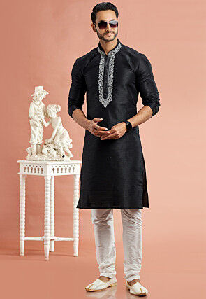 Black color kurta pajama best sale