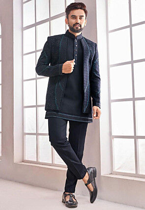Navy blue ethnic dress sale