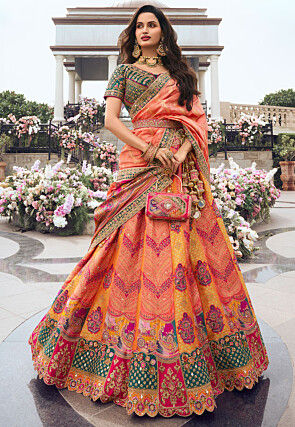 Embroidered lehengas online shop