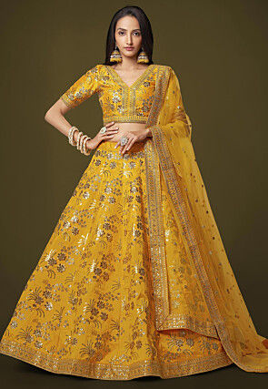 Yellow Lehenga Inspiration | Bridal Lehenga | Wedding dresses for girls, Yellow  lehenga, Lehenga designs