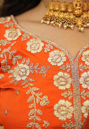 Woven Art Silk Lehenga in Off White