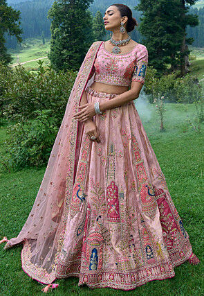 Indian Designer Heavy Bridal Lehenga Choli Pink Designer Lehenga Choli  Heavy Crop Top N Lehenga - Etsy