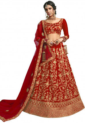 Maroon Bridal Wedding Lehenga | Buy Latest Designer Lehenga | Frontier Raas