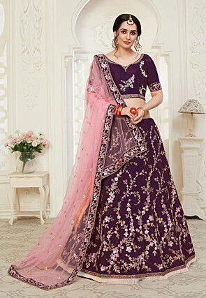 Popular Purple Chiffon Block Print Designer Lehenga Choli, Purple Chiffon  Block Print Designer Lehengas and Purple Chiffon Block Print Ghagra Chaniya  Cholis online shopping