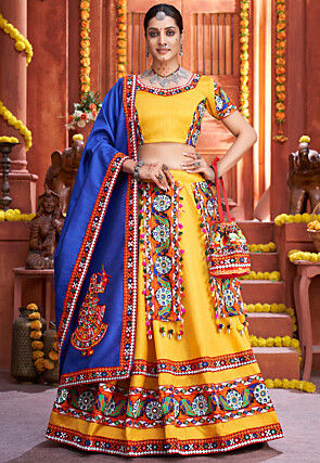 Yellow Designer Silk Wedding Lehenga Choli Set Red Blouse INSPMAY424 –  ShreeFashionWear