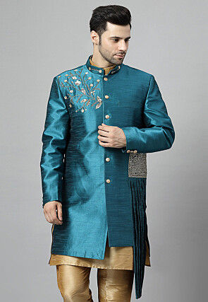 Ethnic dress with long jacket best sale