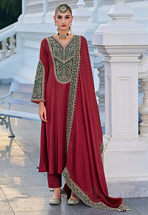 red dress for women pakistani Red Pakistani Bridal Dresses For Wedding Usama Silk