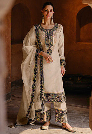 Off white pakistani party dresses store