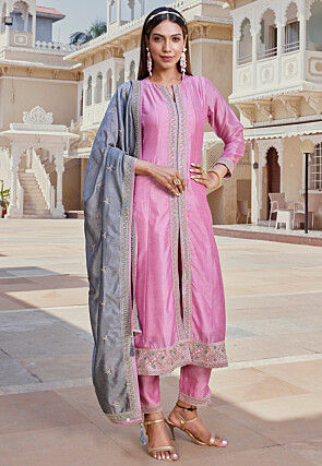 Pink salwar discount kameez online shopping