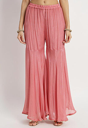 Embroidered Art Silk Pakistani Suit in Pink