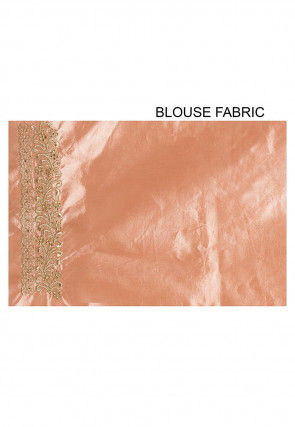 Embroidered Art Silk Saree in Light Brown