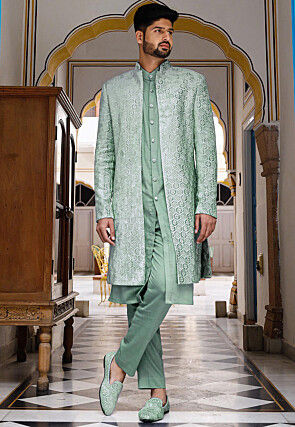 Mint on sale green sherwani