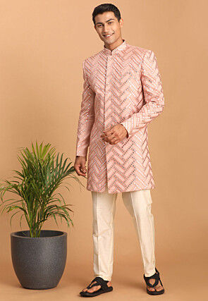 Pink indo western sherwani store