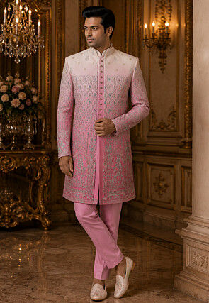 engagement dress for mens Pink Ethnic Wear Men For Engagement For Men Pink Formal Staud Women's Laura Printed NOTONSALE occasion-Racewear Color variation may be Color:Navy_Blue