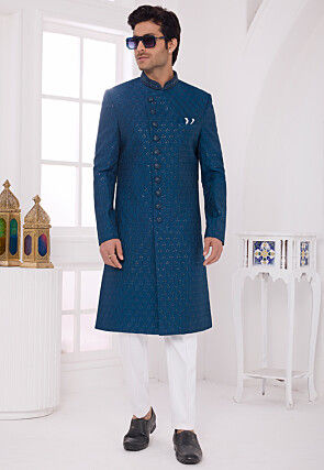 green emerald velvet dress Amazon.in: Wedding Punjabi For Groom