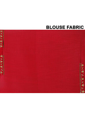 Embroidered Border Georgette Saree in Black