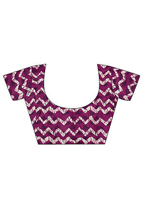 Embroidered Border Georgette Saree in Off White