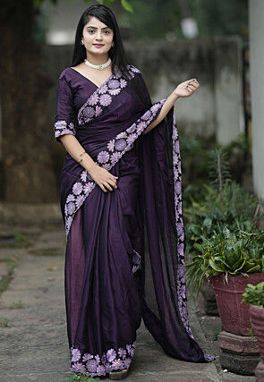 Plain Party Sarees Buy