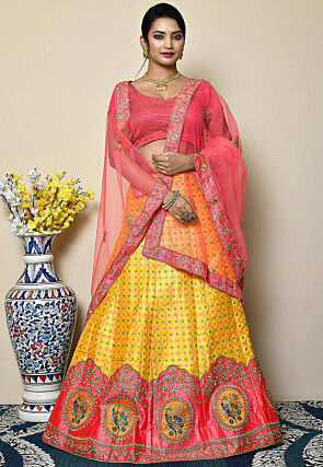 Lehenga | Silk Lehenga for girls | Banarasi collection | Organza dupatta |  wedding lehenga | Party wear lehenga, Choli designs, Lehenga choli online
