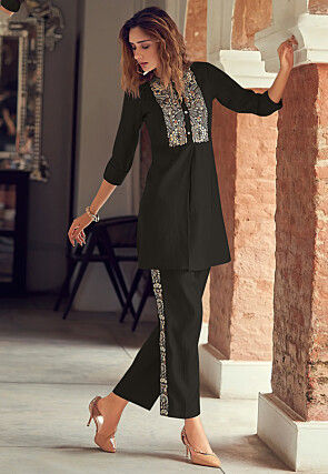 Black Indo Western Women Set