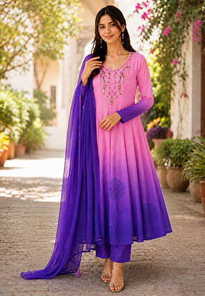 Chiffon - Anarkali Suits - Salwar Kameez: Buy Designer Indian Suits for Women Online