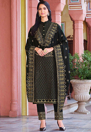 Pakistani Indian Chiffon Salwar kameez Embroidered frock type  to clear £22 